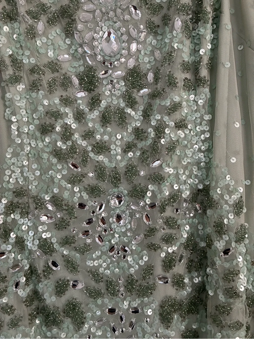 Adrianna Papell Mint Sequin Embellished Mini Dress